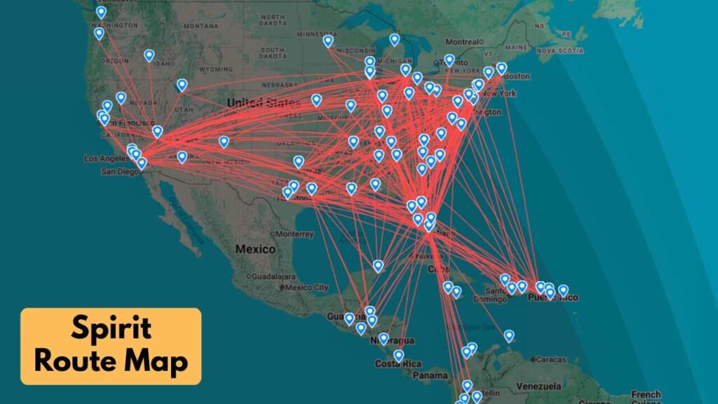 Spirit Airlines Route Map