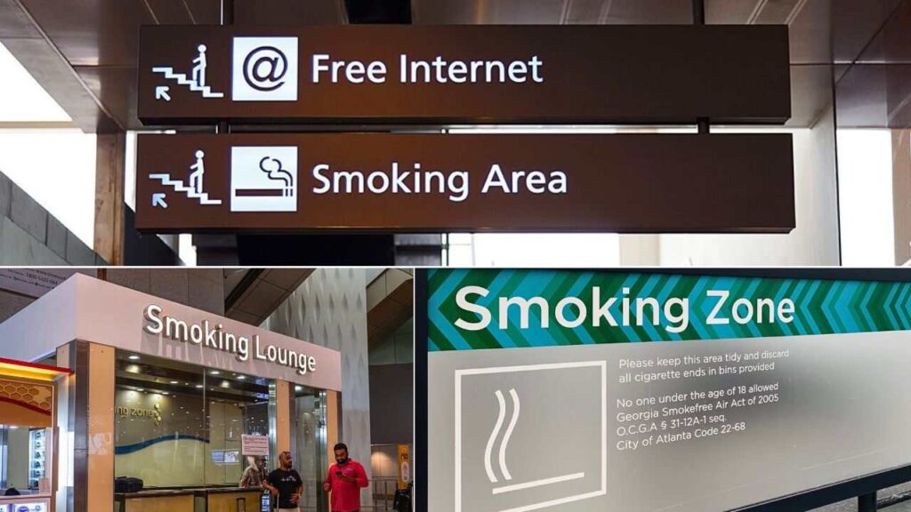 Smoking Area at Atlanta Airport