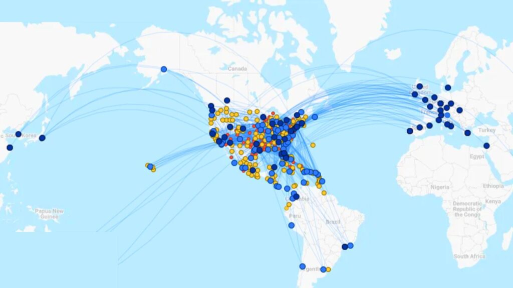 Envoy Air Route Map