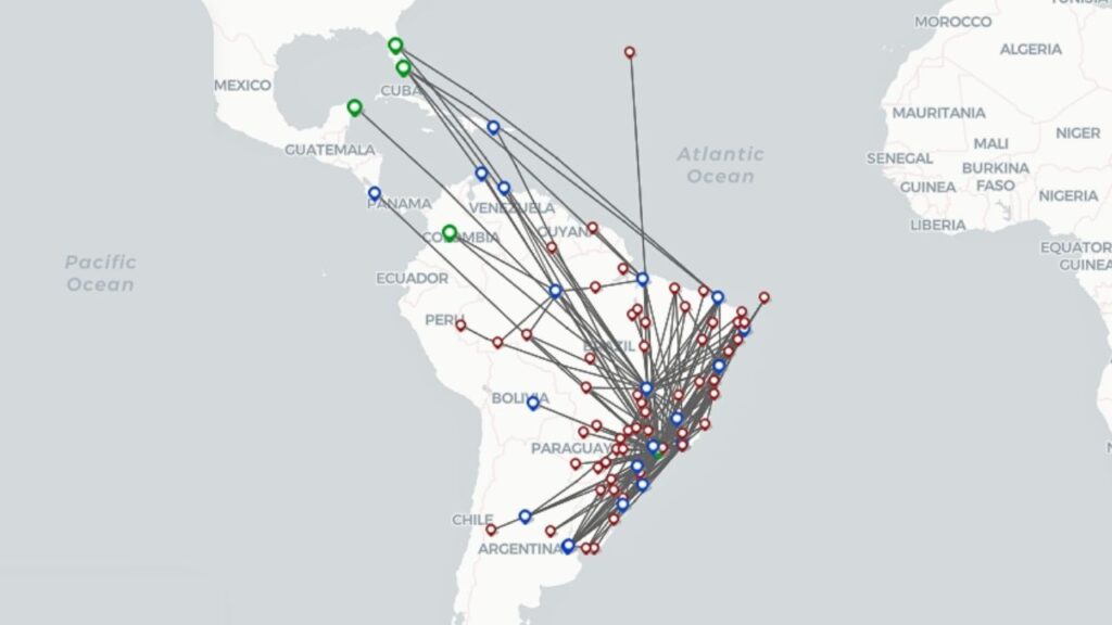 Gol Airlines Route Map