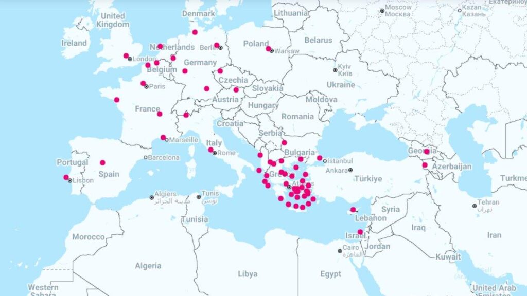 Sky Express (Greece) Route Map